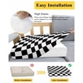 thumbnail image 5 of Simple Black White Checkered Couch Cushion Covers Stretch, Washable Sofa Seat Covers Individual Seat Cushion Sofa Slipcovers Lattice Buffalo Plaid Couch Cover Furniture Protector S-1PCS, 5 of 7