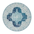 thumbnail image 3 of Unique Loom Charm Collection Area Rug - Wishbone (4' 1" Round Navy Blue/Cream), 3 of 7