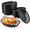 Black, variant on 50 Pack Black Plastic Food Baskets 9" X 5.7" Oval Fry Fast Basket Serving For Hot Dogs Burgers Sandwiches Fries Barbecues Picnics