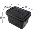 thumbnail image 2 of Tyminin 6-Pack Plastic Storage Boxes, Storage Bin Container with Lid/Secure Latching Buckles, Black, 6 L, 2 of 7