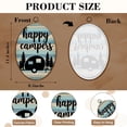 thumbnail image 3 of Canvas Wall Art Vintage Happy Campers Wood Grain Farmhouse Camping Adventure Hand Oval Framed Canvas Prints Vintage Wall Hanging Decor for RV Wall Campsite Decor 8.6"x11.4", 3 of 7