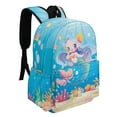thumbnail image 2 of Mermaid Backpack 17 Inch Cartoon Mermaid Schoolbag Travel Backpacks, 2 of 8
