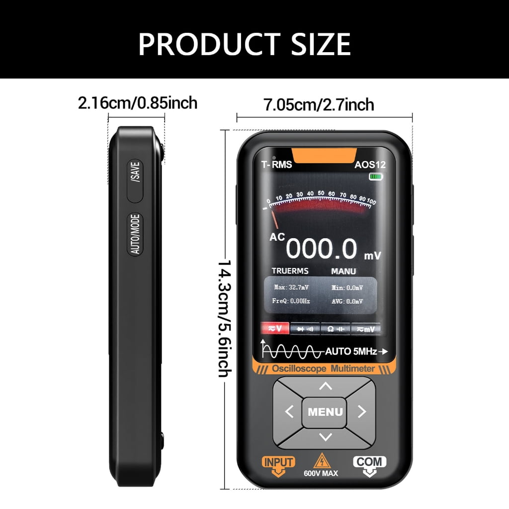Digital Oscilloscope Multimeter 2 in 1 Anti Burn Designs Easy Carry Multimeter