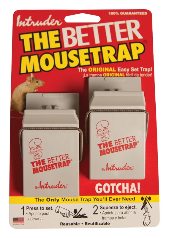 10 Intruder The Better Mouse Trap Easy Press No Touch Set Spring Plastic 16112 