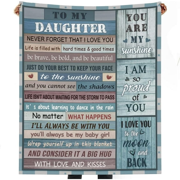 LHSHID Daughter in Law Bonus Daughter Gifts Ideas for Graduation Wedding Soft Flannel Throw Blanket for Bed Sofa 30"x40"