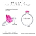 thumbnail image 5 of Rosec Jewels Certified Lab Grown Pink Sapphire Engagement Ring With Surprise Diamond - 2.5 Carat Pink Sapphire - AAAA Grade, 925 Sterling Silver, US 4.00, 5 of 8