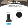 thumbnail image 2 of Uxcell Flat Countersunk Head Socket Cap Countersunk Bolts Machine Screws Full Thread Black Oxide 10 5/16-18 x 3/4", 2 of 7