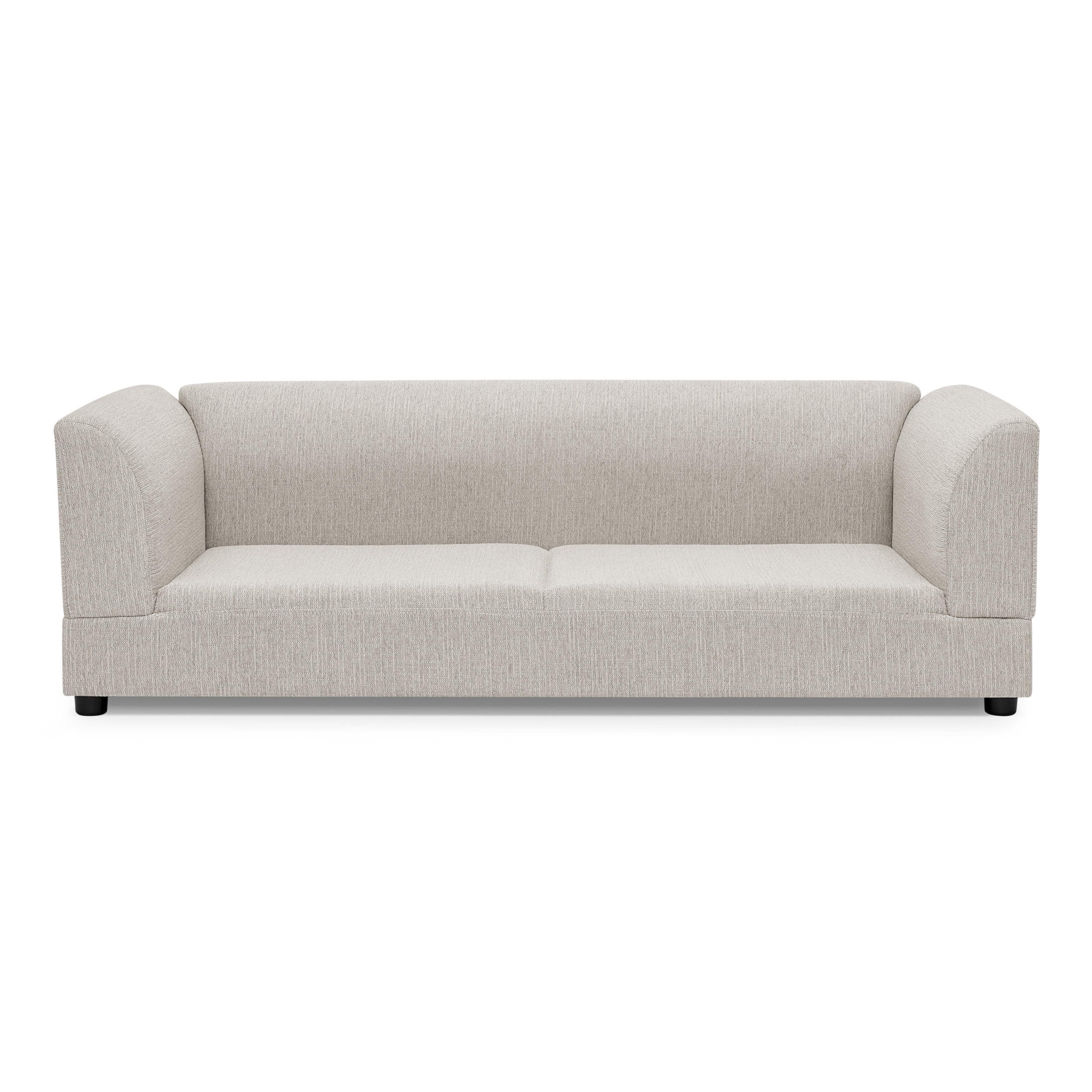 Noble House 57" Comfortable Oversized Pet Sofa, Modern Rectangular Dog Bed with Armrests and Cushion, Beige