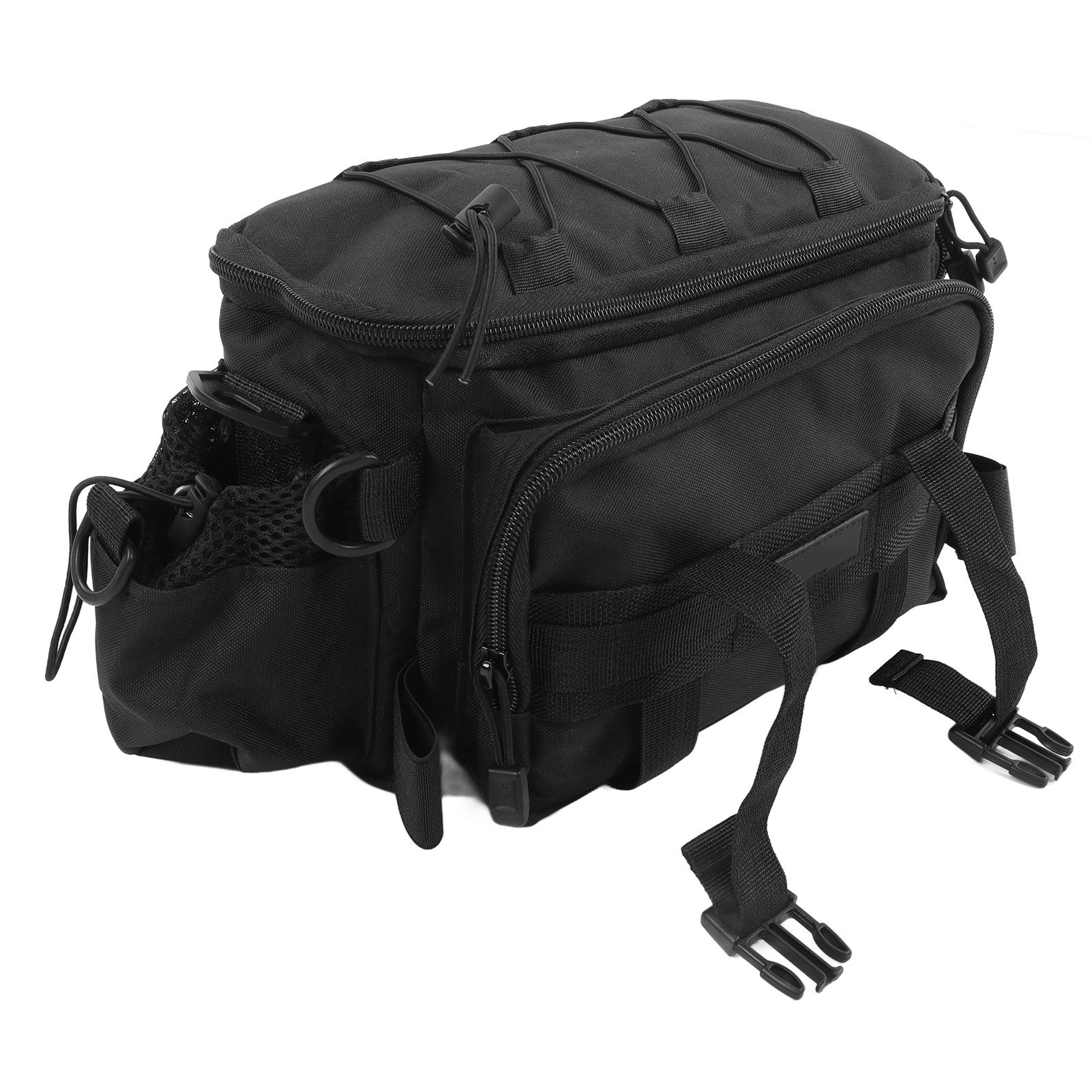 Double Layer Waterproof Canvas Multifunction Fishing Bag Fishing Bag Backpack for Outdoor Angling Durable Utility Tackle Box Bag for Fishermen Adjustable Straps (15.75 inches / 40 cm)