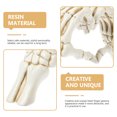 thumbnail image 2 of Melantax Resin heart-shaped finger gesture statue resin skull palm statue desk ornaments, 2 of 6