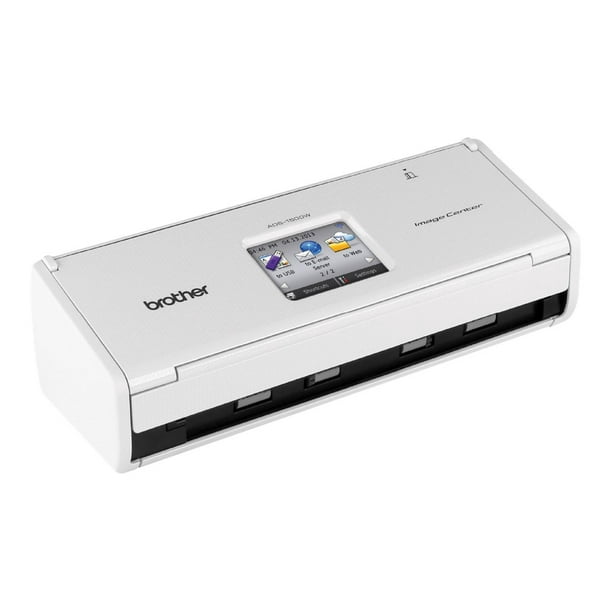 Brother ADS-1500W - scanner de Documents - Dual CIS - Duplex - 600 dpi x 600 dpi - jusqu'à 18 ppm (mono) / jusqu'à 18 ppm (couleur) - adf (20 feuilles) - USB 2.0, Wi-Fi(n)
