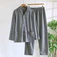 thumbnail image 5 of vdgthytj Mens Plaid Pajama Sets Comfy Soft Long Sleeve Button down Sleepwear Nightwear Pjs Lounge Set, 5 of 6