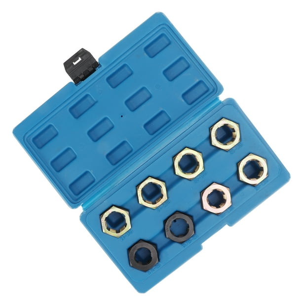 Thread Restorer Kit,8pcs Axle Spindle Rethreading Axle Spindle