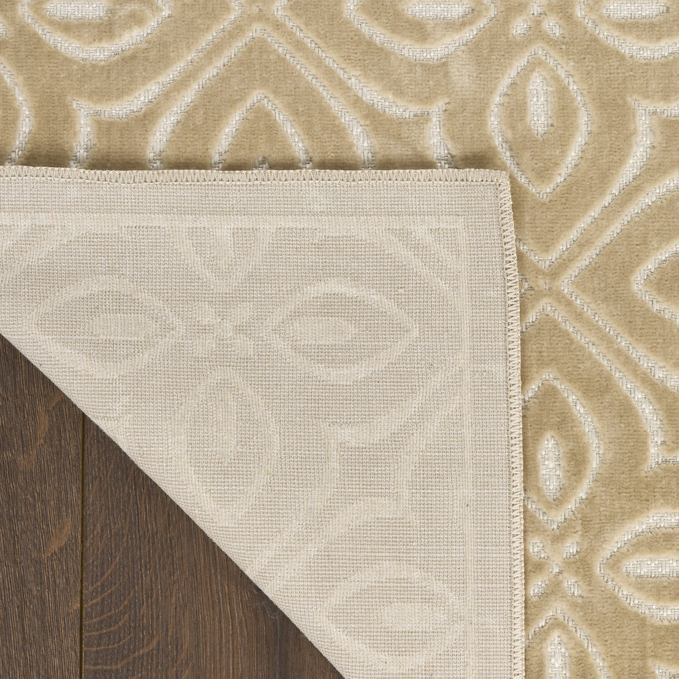 Nourison Washable Charm 2' x 3' Beige Ivory Contemporary Indoor Rug