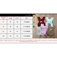 thumbnail image 5 of ITFABS Baby Girl Sleeveless Romper Ruffle Solid Color Square Beck Bow Jumpsuit, 5 of 5