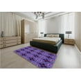 thumbnail image 5 of Ahgly Company Machine Washable Indoor Rectangle Transitional Medium Slate Blue Area Rugs, 7' x 10', 5 of 7