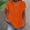 Orange, variant on Sakmal Basic T Shirts Cotton and Linen Solid Short Sleeve V-Neck Shirts T-Shirts Women's Tops