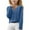 Blue, variant on QHFBli Lightweight Sweaters for Girls Cute V Neck Soft Knit Pullovers Teens Casual Loose Spring Long Sleeve Tops