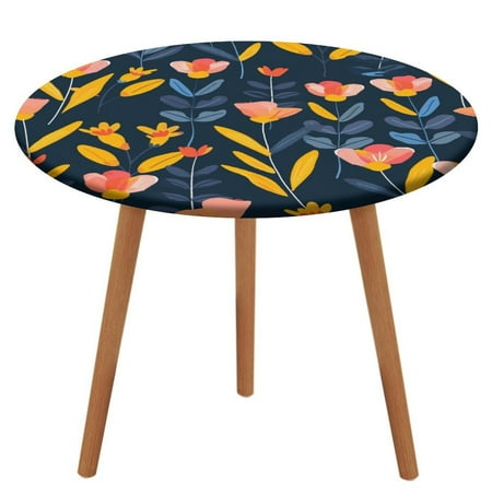 

ZHANGS Lovely Hypericum Patch 813 Round Table Cover Stain-Resistant Fitted Tablecloth Oil-Proof Wipeable Elastic Table Cover Waterproof Table Cloth for Halloween Thanksgiving Christmas