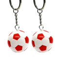 thumbnail image 2 of 2 Pcs Key Ring Vibrant Color Water-proof ABS School Carnival Reward Soccer Keychain for Kids Red, 2 of 13