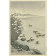 thumbnail image 2 of Ohara Koson 11x14 Black Ornate Wood Framed Double Matted Museum Art Print Titled: Ducks in the Water (1900 - 1931), 2 of 5