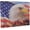 Eagle Flag, variant on Men's Genuine Leather Bifold Multi Card ID Center Flap Wallet with Graphics $100 Bill