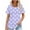 Purple, variant on Zpanxa Womens Summer Tops, Casual Short Sleeve Loose Round Neck Print Top Navy S