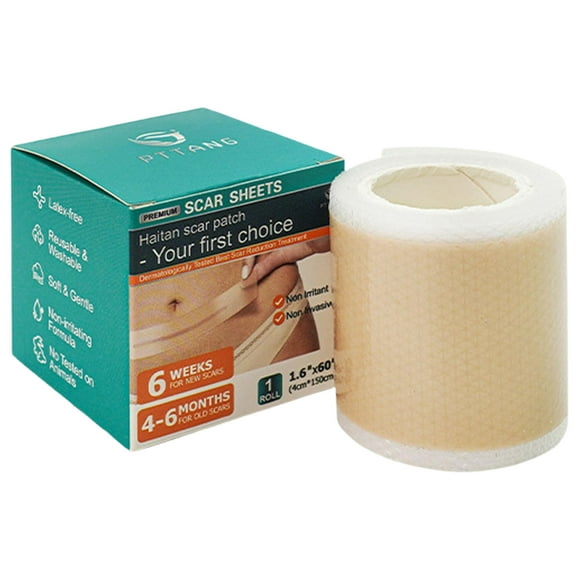 Medical Grade Silicone Scar Sheets Roll 60" × 1.6" – Reusable Silicone Tape for Surgical, Keloid, Burn & C-Section Scars – Breathable, Latex-Free, Easy to Cut, Safe for Sensitive Skin