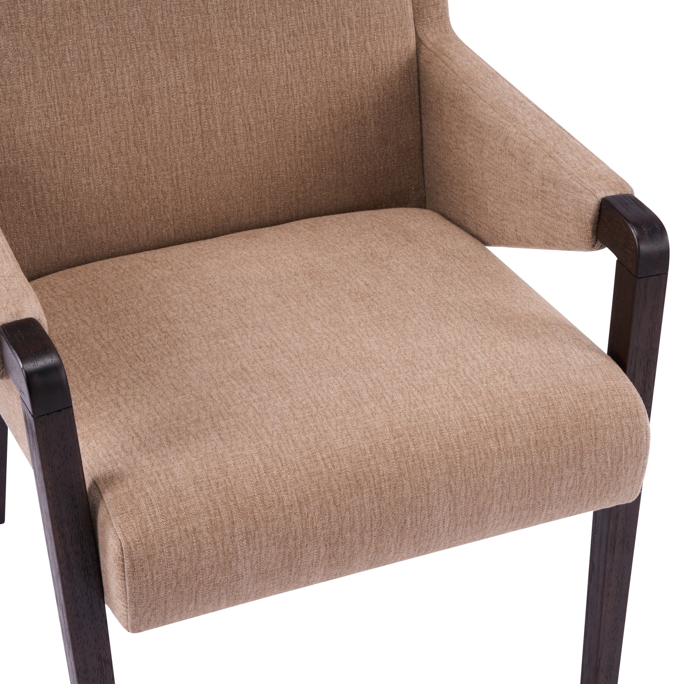 Christopher Knight Home 7-Piece Mid Century Dining Table Set with Light Brown Upholstered Chairs, Espresso