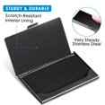 thumbnail image 5 of FOAUUH Business Card Holder for Men & Women, Pocket Business Card Case, Slim Business Card Wallet, Business Card Holders, Credit Card Holder, 3.7 x 2.3 x 0.3 inches, Stainless Steel, Black, 5 of 5