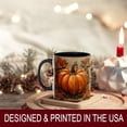 thumbnail image 3 of Zawou Rustic Pumpkin Coffee Mug with Autumn Leaves, Acorns, and Farmhouse Design,Fall Harvest Mug for Thanksgiving Party, Daily Drinkware, and Seasonal Gift, 3 of 6