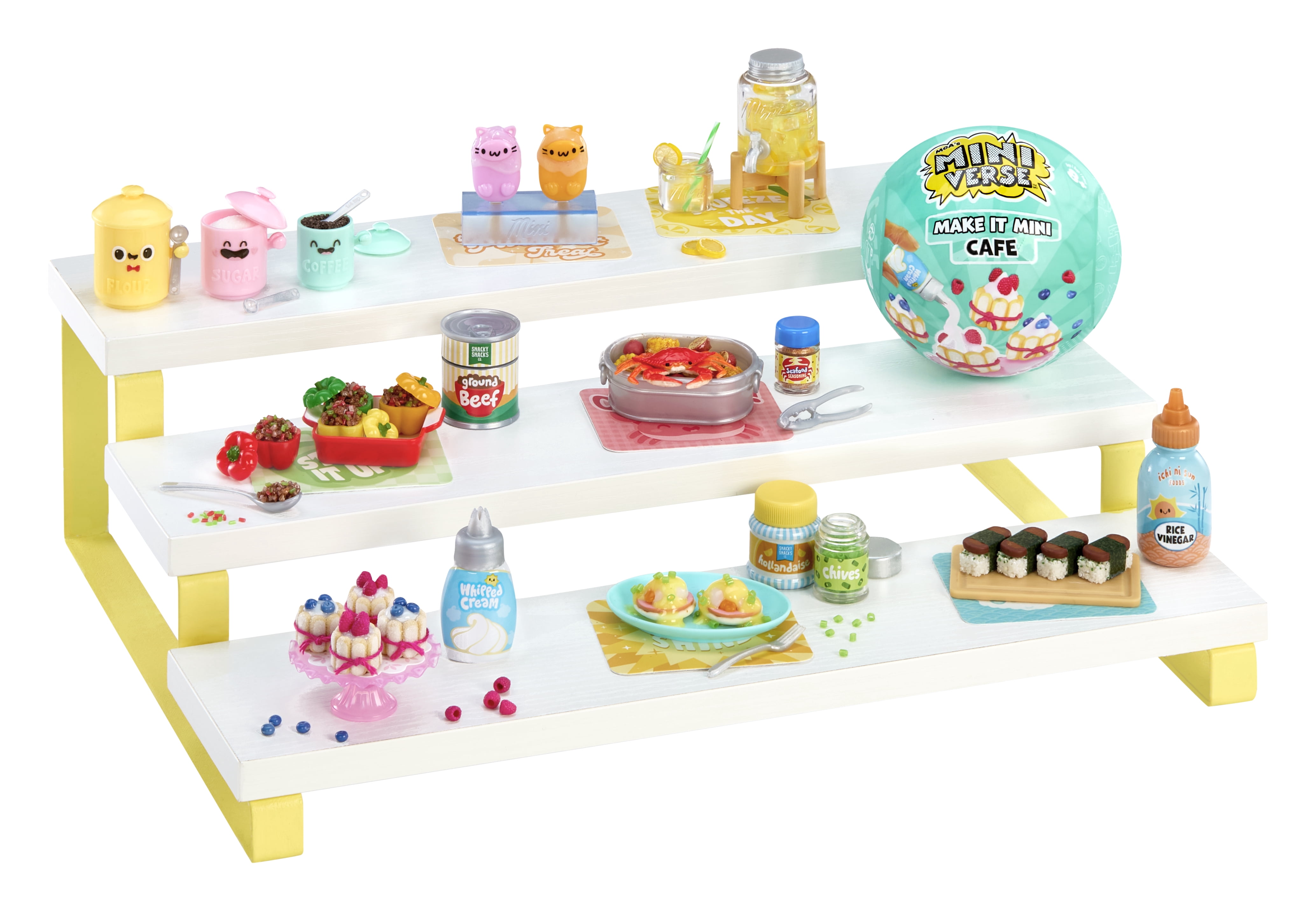 MGA's Miniverse Make It Mini Cafe Series 7 Mini Collectibles, Mystery Blind Packaging, Resin Play, Replica Food, Not Edible, Collectors, 8+