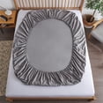 thumbnail image 2 of Sábanas bajeras - Microfibra premium ultrasuave resistente a las arrugas - Con funda de almohada (180*220mm, gris 3 piezas), 2 of 5