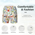 thumbnail image 5 of Lsque Mens Swim Trunks Hello Summer2 Pattern - Bathing Suit Compression Liner - Beach Swim Shorts Swimwear - (S-3XL) - Stretch Quick Dry -X-Large, 5 of 9