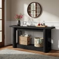 thumbnail image 2 of 63-Inch Farmhouse Console Table, Narrow Long 2-Tier Storage Sofa Table Behind Couch For Hallway, Entrance & Living Room (Black), 2 of 9