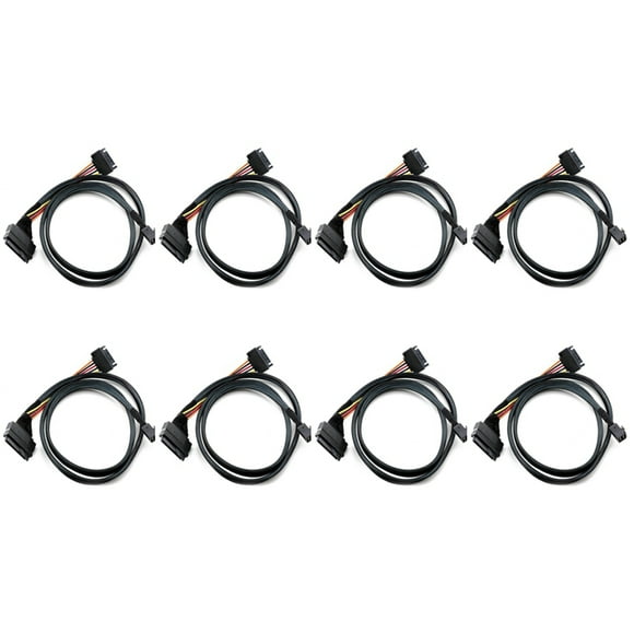 8X Built-in 12G Mini SAS HD to U.2 / SFF-8643 to SFF-8639 Cable 0.5M with 15-Pin SATA Power Supply, Suitable for U.2 SSD