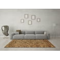 thumbnail image 3 of Ahgly Company Indoor Round Abstract Brown Modern Area Rugs, 7' Round, 3 of 4
