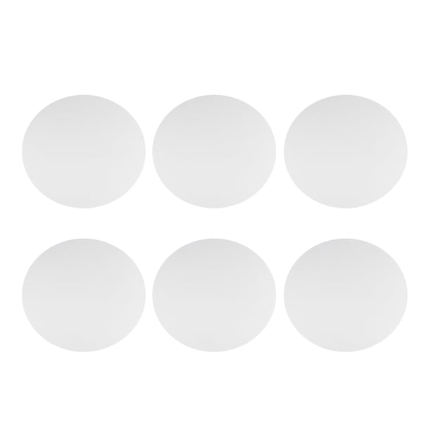 WORGEOUS 6PCS 25CM Tablero de dibujo de lienzo redondo Tablero de pintura de arte premium Artista Tablero de lienzo de forma redonda Tablero de dibujo de lienzo de pintura al óleo (Blanco)
