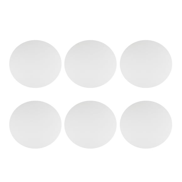 6PCS 15CM Tablero de dibujo de lienzo redondo Tablero de pintura de arte premium Tablero de forma redonda Artista Tablero de lienzo Pintura al óleo Lienzo Sketchpad (Blanco White