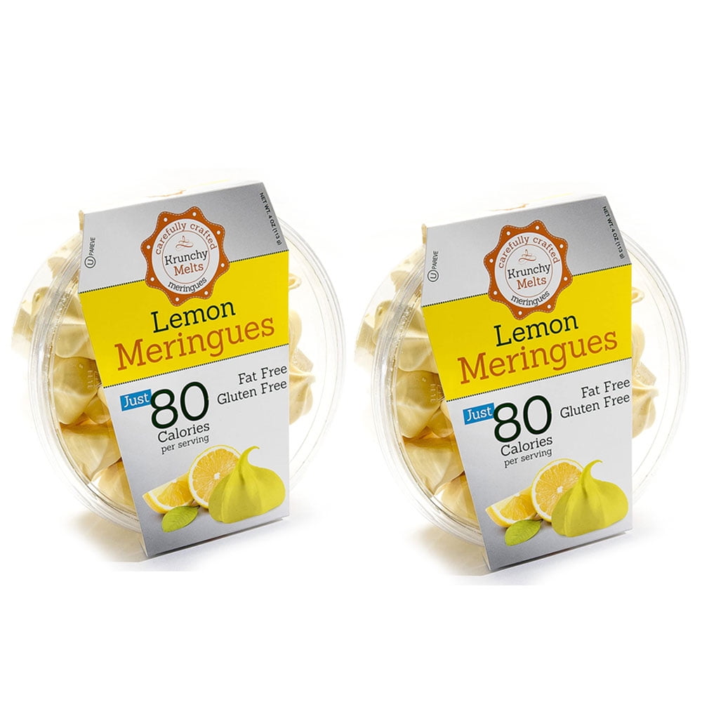 2X Lemon Meringues Cookies Boxes Gluten Fat Kosher Pareve Sweets Snacks Treat