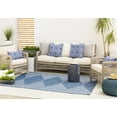 thumbnail image 6 of Hauteloom Bourton Living Room, Bedroom Patio Outdoor Area Rug - Modern - Blue, Ivory - 6'7" Round-Round, 6 of 18