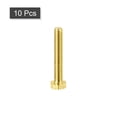 thumbnail image 3 of Unique Bargains Brass Hex Bolts, M4x25mm 10 Pack Fully Thread Grade 4.8 Machine Screws, 3 of 4