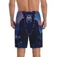 thumbnail image 5 of Cauagu Starry Sky Meditating Chimpanzees Print Pajama Bottoms for Men Sleep Pajama Shorts Elastic Waistband Sleep Pajama Short Men's PJ Shorts -Medium, 5 of 6