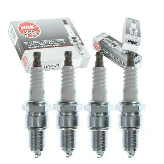 4 pc NGK V-Power Spark Plugs compatible with Kia Optima 2.4L L4 2001-2006