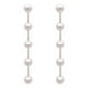 thumbnail image 1 of Pendientes roscados de plata de ley Cuentas de perlas Pendientes largos de borla, 1 of 5