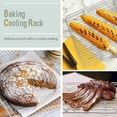 thumbnail image 2 of 9.8x7.5x0.6In Baking Cooling Rack,Heavy Duty Grilling Rack for Home,Oven Safe,Set of 2 Stainless Steel Roasting Drying Brace for Chicken Wings,Turkey, 2 of 6