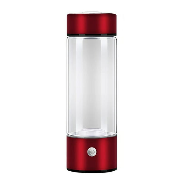 Inteprter Botella de agua rica en hidrógeno de acero inoxidable alimentada por antideslizante a prueba de golpes 420ml taza cilíndrica redonda Accesorios para electrodomésticos Vino rojo Inteprter HA084653-03
