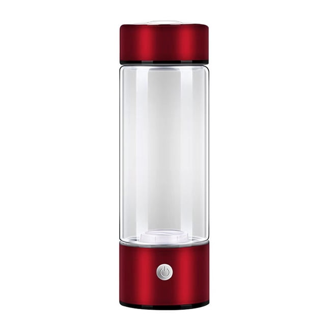Wosthever Botella de agua rica en hidrógeno de acero inoxidable alimentada por antideslizante a prueba de golpes 420ml taza cilíndrica redonda Accesorios para electrodomésticos Vino rojo Wosthever HA084653-03