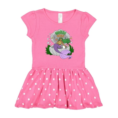 

Inktastic Mardi Gras Mermaid in Shell Gift Toddler Girl Dress