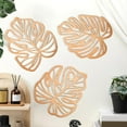 thumbnail image 2 of Nvzi Wooden Palm Leaves Wall Art, 3 Pcs Tropical Leaf, Boho Plant Decor, Wood Brown, 11.81" x 9.84" x 0.19", 3 Count, 2 of 4